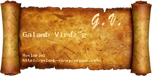 Galamb Virág névjegykártya